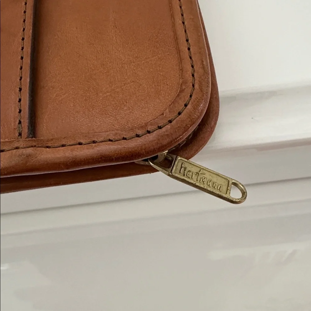 Hartmann Vintage Briefcase Document Case BeltingTan Leather Retractable Handles
